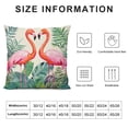 thumbnail image 5 of Heduofu  Spring Flamingo Throw Pillow Cover, Summer Farmhouse Cushion Cover Home Décor Cotton Linen Pillowcase for Sofa Couch White, 5 of 5
