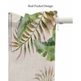 thumbnail image 5 of Bohemia Modern Linen Curtain Valance for Bedroom/Bathroom/Kitchen/Office/Living/Dining Room Windows,Minimalistic Leaves Plant Botanical Palm Pocket Topper Drapes Decorative Cafe Drapery Panel 42x18, 5 of 6