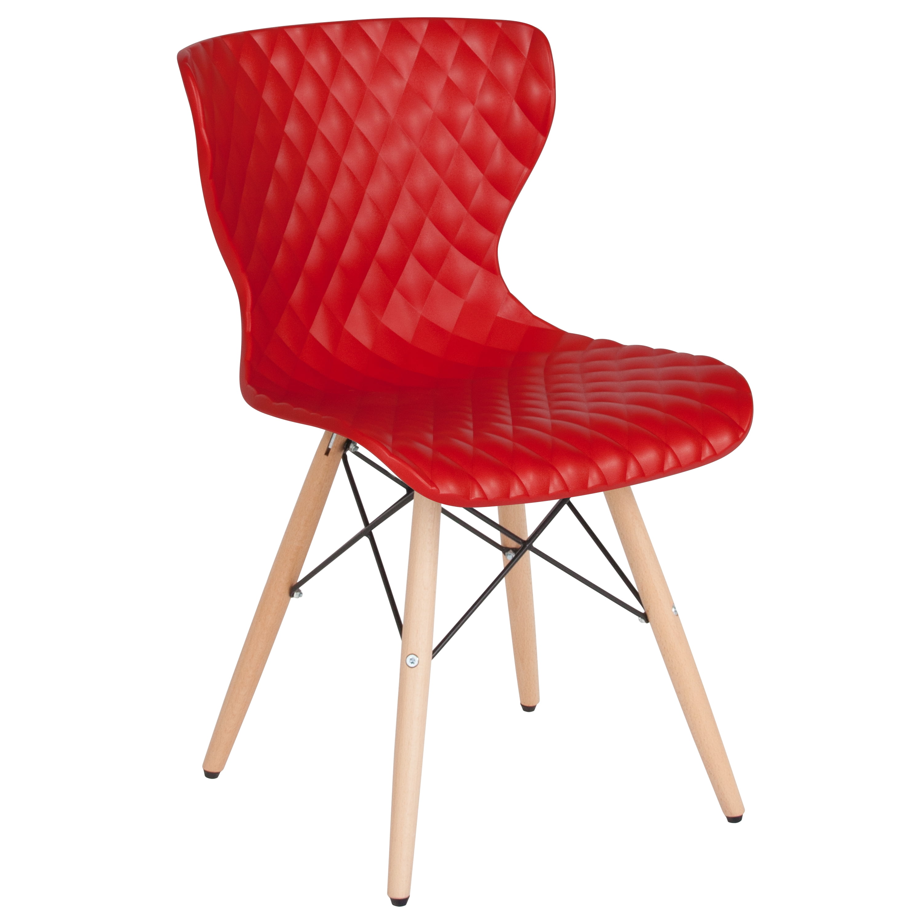 Flash Furniture Bedford Contemporary Design Red Plastic Chair with