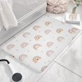 thumbnail image 3 of White Boho Bohemia Rainbow Hearts Flannel Non Slip Door Rugs,Washable Door Mats Indoor,Decorative Door Mats,Dirt-Resistant and Absorbent Doormat for Entrance,Bedroom,Kitchen,Bathroom,31.5"x17", 3 of 4
