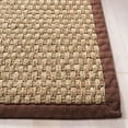 thumbnail image 4 of SAFAVIEH Natural Fiber Arbor Bordered Area Rug, Natural/Dark Brown, 4' x 6' - Coastal Design, Natural & Dark Brown, Seagrass, Ideal for Entryway, Kitchen, Living Room, Office, Bathroom, Bedside, 4 of 12