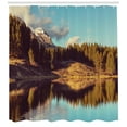 thumbnail image 3 of Ambesonne Aspen Tree Shower Curtain, Mountain Lake Colorado, 69"Wx70"L, Green Brown Pale Blue, 3 of 3