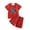 Red, variant on Outfits for Toddler Boys Dinosaur Print T Shirt and Shorts Homewear Outfits Set Size 3-4T ,Black