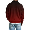 thumbnail image 4 of Nokdvo Men’s Waffle Shirts Long Sleeve Collared Shirts Button Textured Knit Golf Shirt Gradient Thermal Workout Relaxed Fit Fashion Winter Golf Pullover Sweater,Wine 4XL, 4 of 4