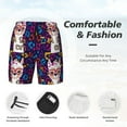 thumbnail image 5 of Lsque Mens Swim Trunks Llama Alpaca Pattern - Bathing Suit Compression Liner - Beach Swim Shorts Swimwear - (S-3XL) - Stretch Quick Dry -Medium, 5 of 9