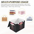 thumbnail image 6 of Yayeee Collapsible Cube Storage Bin with Lid Fabric Closet Decorative Basket with Handles, UFO with Hearts Pattern, 6 of 7