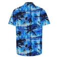 thumbnail image 5 of ZCFZJW Men's Hawaiian Wrinkle Free Shirts Big and Tall Regular Fit Casual Short Sleeve Button Down Tropical Floral Beach Vacation Tees Shirt Tops Multicolor#20 XXXXL, 5 of 6