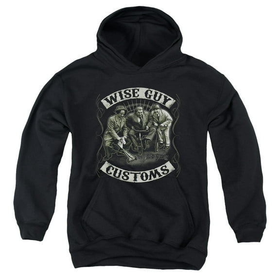 Three Stooges - Wise Guy Customs - Youth Hooded Sweatshirt - Large