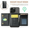 thumbnail image 2 of Allytechgroup Magnetic Compatible for iPhone 14 Plus Wallet Case, Detachable Cards Holder Wireless Charing Support Shockproof Protective Phone Cover for iPhone 14 Plus, Black, 2 of 9