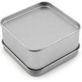 thumbnail image 4 of Cornucopia Brands Square Silver Metal Tins w/View Window (12-Pack); Empty 1/2 Cup / 4-Ounce Capacity Clear Top Metal Boxes Great for Candles, Candies, Gifts, 4 of 5