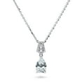 thumbnail image 3 of BERRICLE Sterling Silver Vintage Inspired Art Deco Wedding Cubic Zirconia CZ Necklace and Earrings Set for Women, Rhodium Plated, 3 of 7
