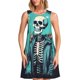thumbnail image 1 of Easygdp Vintage Skull Beer para Vestido Transpirable de Mujer, Vestido Suelto de Manga Corta con Pliegues y Bolsillos para el Verano, 1 of 7