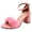 Pink, variant on YLYL Sandals for Women Adjustable Ankle Strap Open Toe Chunky Block Heel Summer Dress Shoes