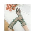 thumbnail image 6 of INSPIRE CHIC Women's Tulle Long Opera Gloves Full Finger Mesh Sheer Glove for Evening Wedding Dark Green M, 6 of 6