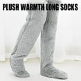 thumbnail image 5 of Goose down Knee Socks for Christmas, Winter Warm Long Fuzzy Thigh High Socks, Christmas Plush Knee High Sock, 5 of 8