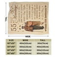 thumbnail image 3 of LHSHID 55th Anniversary Wedding Gifts Throw Blanket Soft Fuzzy Fleece Blanket For Couch Bed Living Room Decoration 60x80in, 3 of 6
