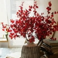 thumbnail image 4 of Impressionist Oncidium Orchid Stem in Red 31" Tall, 4 of 9