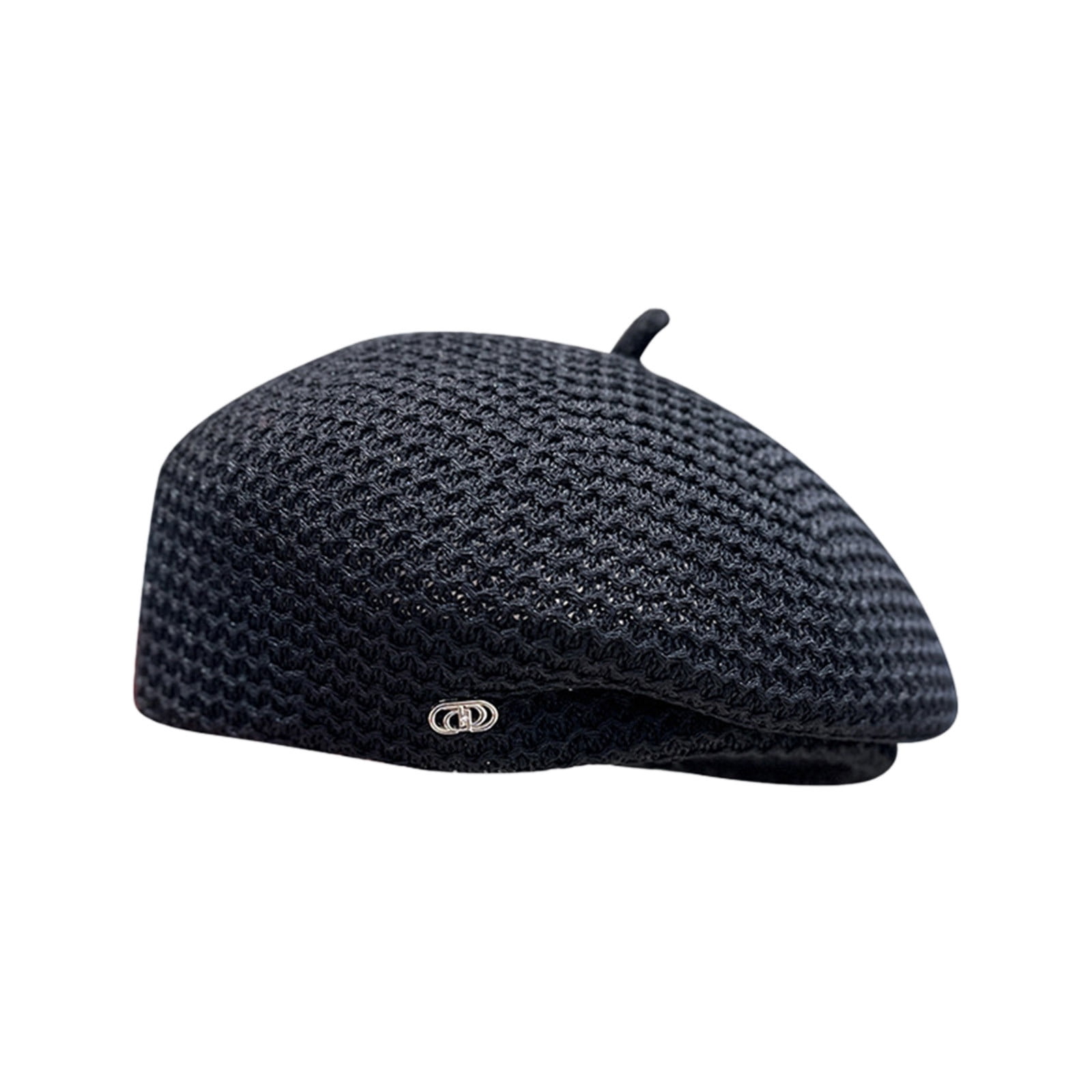 5482 Summer Beret Hat For Women, Breathable Thin Adjustable Summer French Beret Breathable Thin Beret Hat Solid Color  main image 2