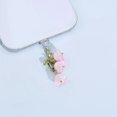 thumbnail image 3 of Perla Floral 3D bonita coreana para teléfono, tapa antipolvo, enchufe de puerto de carga para iPhone tipo C, accesorios de tapón de protección contra el polvo, 3 of 5