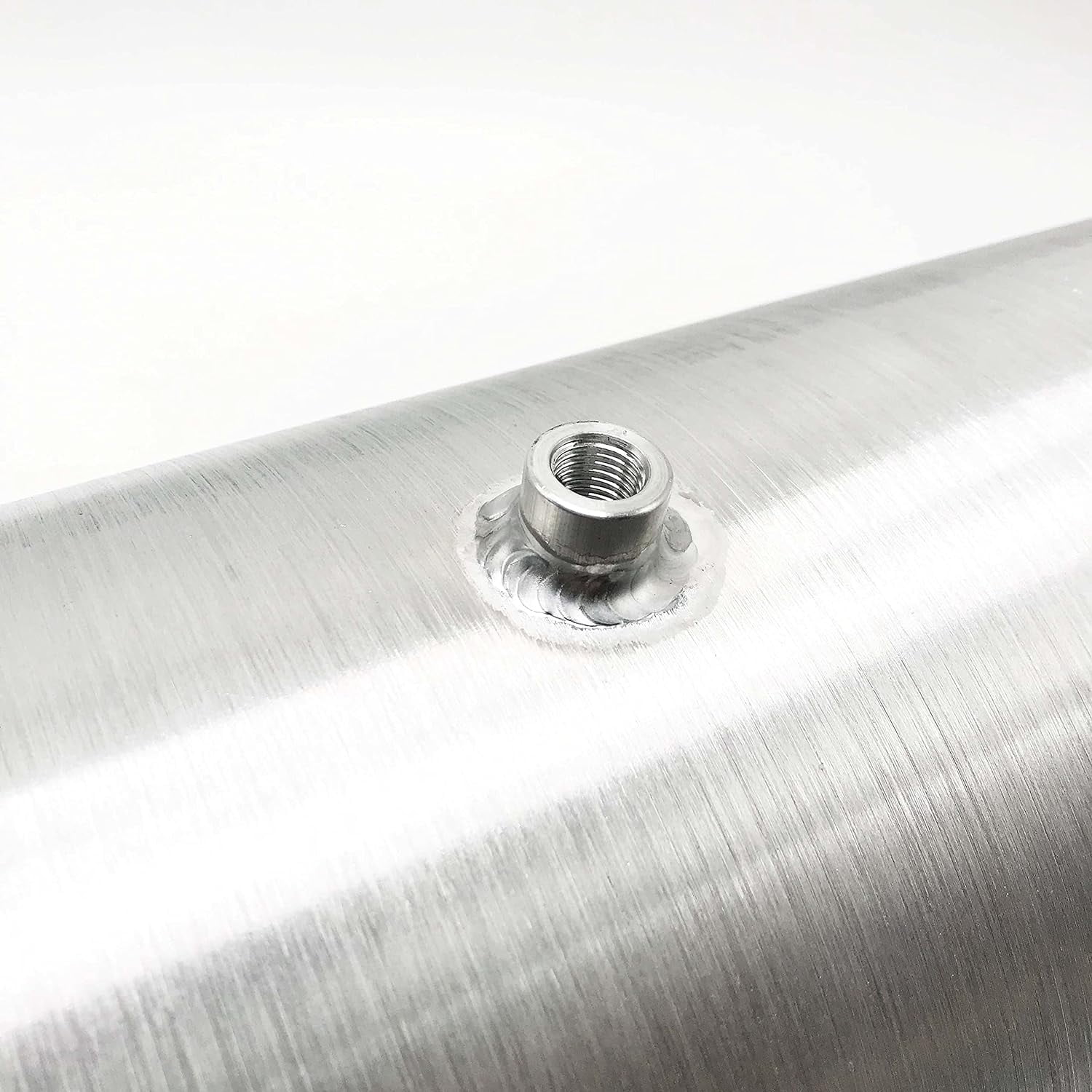 JSD AUTO PARTS 4 Gallons Aluminum Gas Tank / Fuel Tank 8 x 20 inch Center Fill 1/4" NPT Outlet