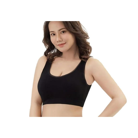Women Bras 1 Pack of Wireless Seamless Bra Black