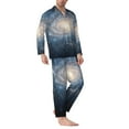 thumbnail image 2 of Lsque The Galaxy Pattern Long Sleeve Pajama Set for Men - Soft 2-Piece Sleepwear and Loungewear Set with Pockets, Comfy Nightwear-XX-Large, 2 of 7