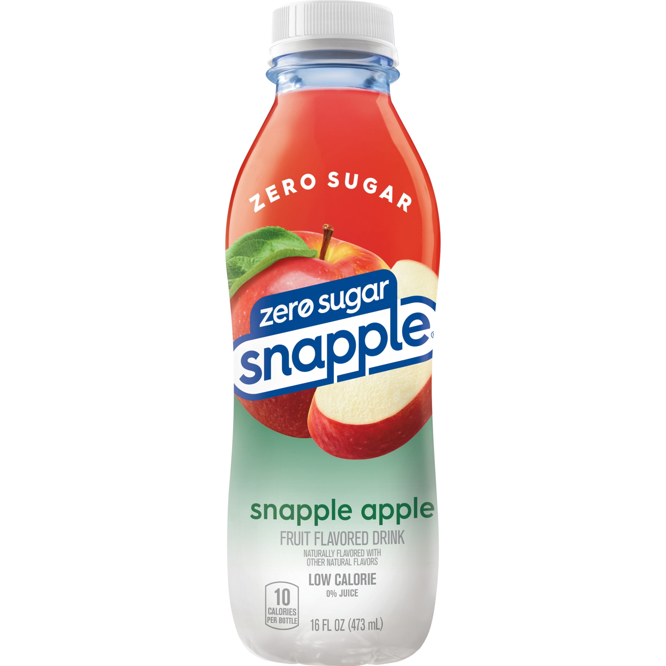 Snapple Zero Sugar Apple Juice Drink, 16 fl oz, 6 Count Bottles
