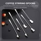 thumbnail image 4 of GOOHOCHY 2 unids de acero inoxidable Café con agitación de la cuchara Postre cucharas de mango largo Spoons, 4 of 7