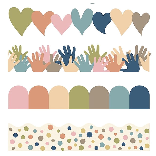 pitrice Paper Classroom Bulletin Board Stickers Paper Creative Bulletin Sticker Set Season Blackboard Borders Bulletin type+1