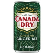 Canada Dry Caffeine Free Ginger Ale Soda Pop, 7.5 fl oz, 10 Pack Cans