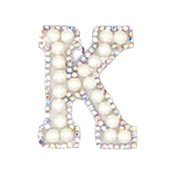 Clearance Stickers under $1,Personalized Pearl Letter Patch Alphabet Patch Customized Letters Patch On Patch Glue On Patch Applique DIY Bride