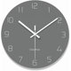 thumbnail image 1 of Kitchen Modern Wall Clock with Numbers, Round Wall Decorative Clock, Silent Non-Ticking Digital Hanging Glass Clock for Living Room/ 12 Inch - Grey, 1 of 5