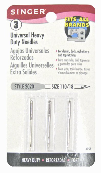 3-Pack Strong Heavy Duty Sewing Machine Needles Size 110/18 