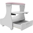 thumbnail image 2 of Indoor Portable Foot Bath Stool, Foot Bath Trolley Foot Rest Pedicure Manicure Chair with 4 Wheels, Foot Bath Spa Cart Nail Foot Rest Stand Foot Massage Station Footrest Salon Supplies, 20.47in, 2 of 9