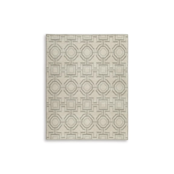 Signature Design by Ashley Maconville 8' x 10' Area Rug, Ivory Gray Geometric