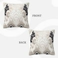 thumbnail image 3 of ZICANCN Asian Wave Oriental Line Space Throw Pillow Covers, Bed Couch Sofa Knit Decorative Pillow Covers for Living Room Farmhouse, 12"x12", 3 of 8