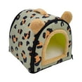 thumbnail image 1 of Casa para mascotas plegable 2 en 1 con cojín lavable y diseño de cremallera, convertible y cálida verde 26x26x26cm, 1 of 9
