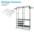 "Portable Freestanding Metal Clothes Rack, Heavy Duty Garment Rack with