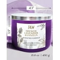 thumbnail image 4 of French Lavender Vanilla 3-Wick Soy Candle – Calming Aromatherapy Candle in Gift Box | Large 15.8 oz Clean-Burning Scented Candle for Home, Men & Women, 4 of 7