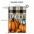 thumbnail image 3 of PHYHOO Fall Thanksgiving Pumpkins Garden Flag Double Sided Pumpkin Welcome Yard Flag Buffalo Plaid Banner Seasonal Farmhouse Decor Yard Outdoor Decorations White, 3 of 6