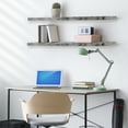 thumbnail image 2 of Sorbus Extra Long Floating Shelves – Set of 3 Wall-Mounted Shelves (48"x9") for Bedroom, Kitchen, Living Room, Bathroom – Gray Rustic Farmhouse Décor, 2 of 6