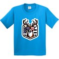 thumbnail image 3 of Inktastic Deer Bowhunting Us Flag Patriotic Youth T-Shirt, 3 of 5
