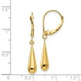 thumbnail image 2 of The Black Bow 3-D Teardrop Lever Back Dangle Earrings in 14k Yellow Gold, 2 of 2