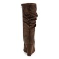 thumbnail image 2 of INC Womens Brown Cushioned Rhinestone Florelle Pointed Toe Wedge Zip-Up Dress Slouch Boot 8 M, 2 of 4