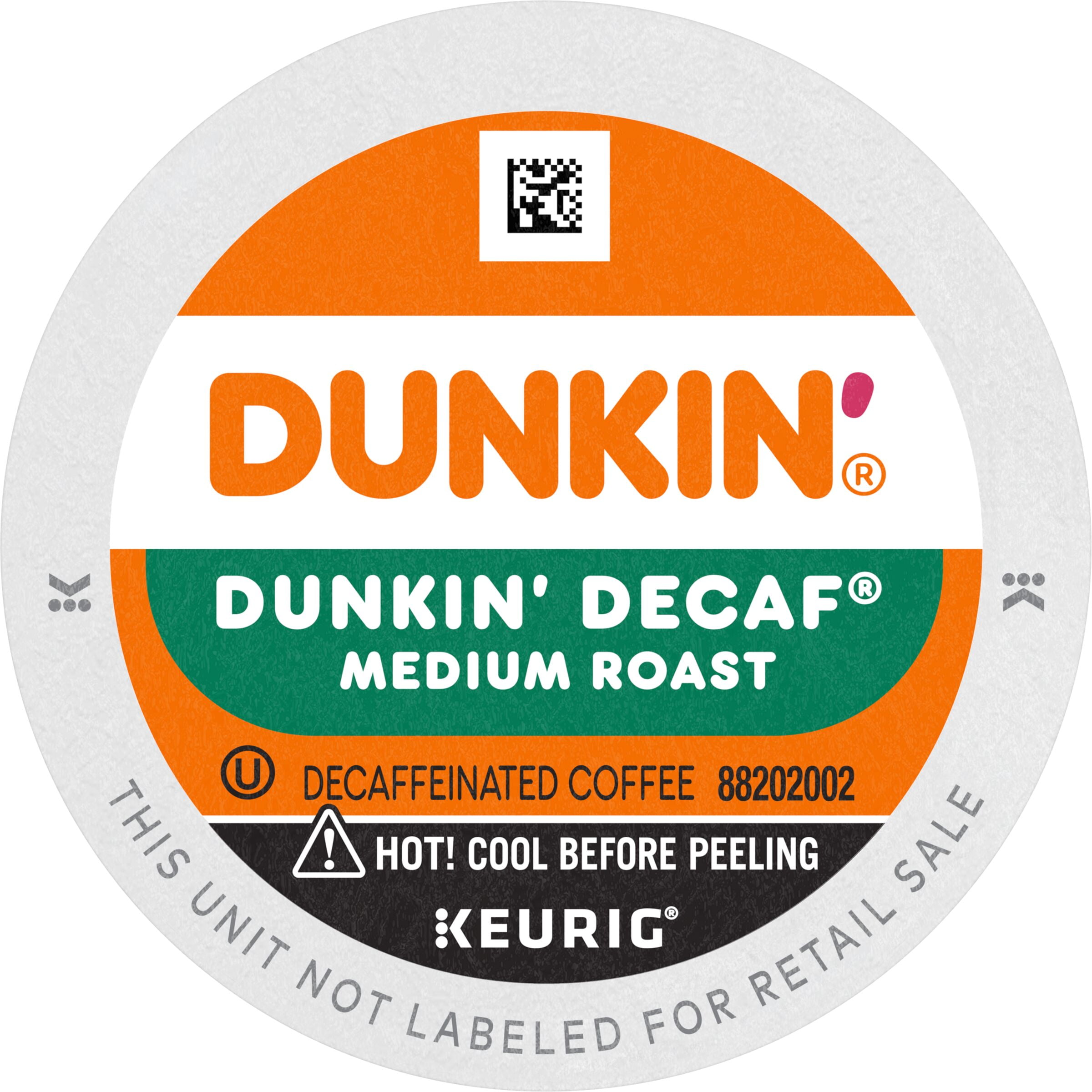 (88 Count) Dunkin' Decaf Medium Roast Coffee, K-Cup Pods
