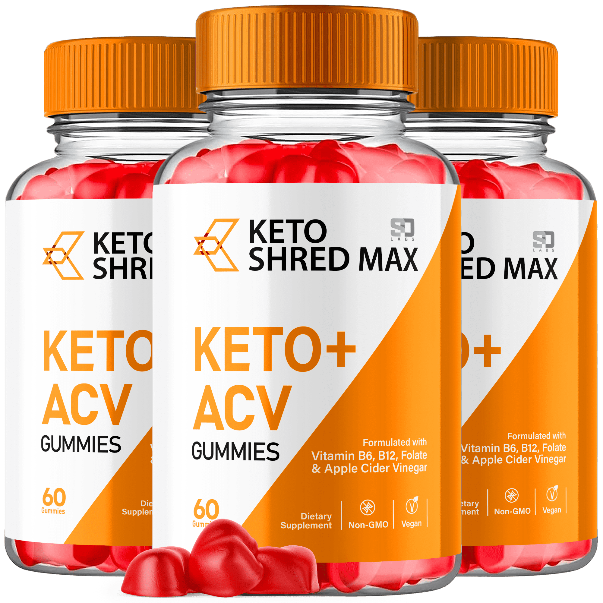 (3 Pack) Keto Shred Max ACV Gummies Advanced Formula 1000mg Keto+ACV Apple Cider Vinegar Supplement for Health and Wellness with Folate Vitamin B6 and B12, Beet Root and Pomegranate (180 Gummies)