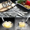 thumbnail image 3 of Soup Serving Ladle Big Soup Spoon, iPstyle Stainless Steel Heavy Duty Soup Ladle Colander Spoon, 3 of 8