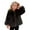 Black, variant on WOYY Toddler Girls Thickened Teddy Jacket Winter Outerwear, Sizes 3-4T