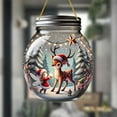thumbnail image 4 of Christmas Snow Globe, Acrylic Mason Jar Ornaments Kit Snow Globe with Christmas Mini Figurines Tree Snow Crafts Xmas Decorations,Fairies and Reindeer World Painted Bottle, 4 of 6