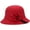 Red, variant on CoCopeaunts Women Bucket Hat Autumn Winter Warm Basin Hat Flower Wide Brim Wool Felt Caps Solid Color Ladies Grace Bucket Cap
